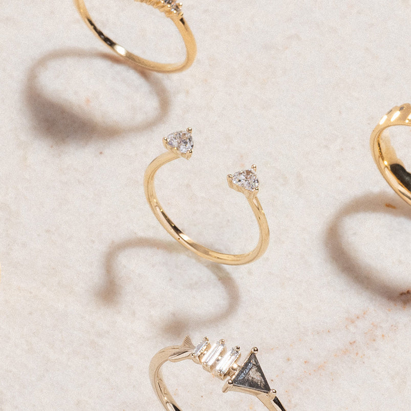 Diamond Hearts Moissanite