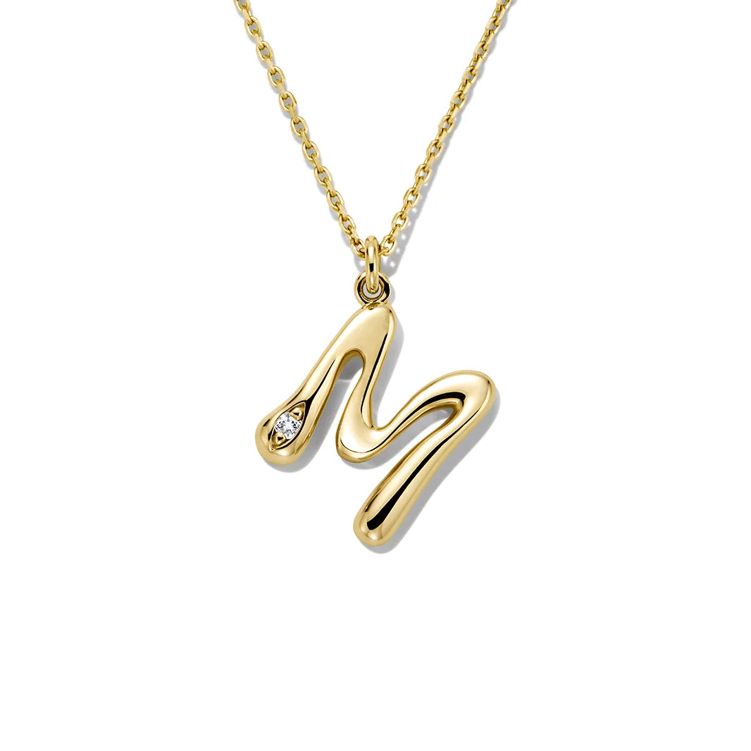 Dome Liquid Letter Pendant