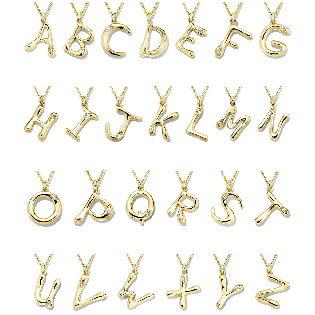 Dome Liquid Letter Pendant
