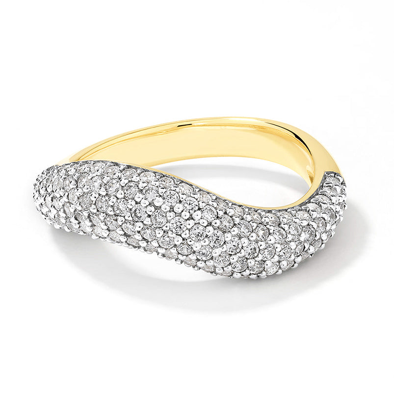 Wave Dome Band Rings