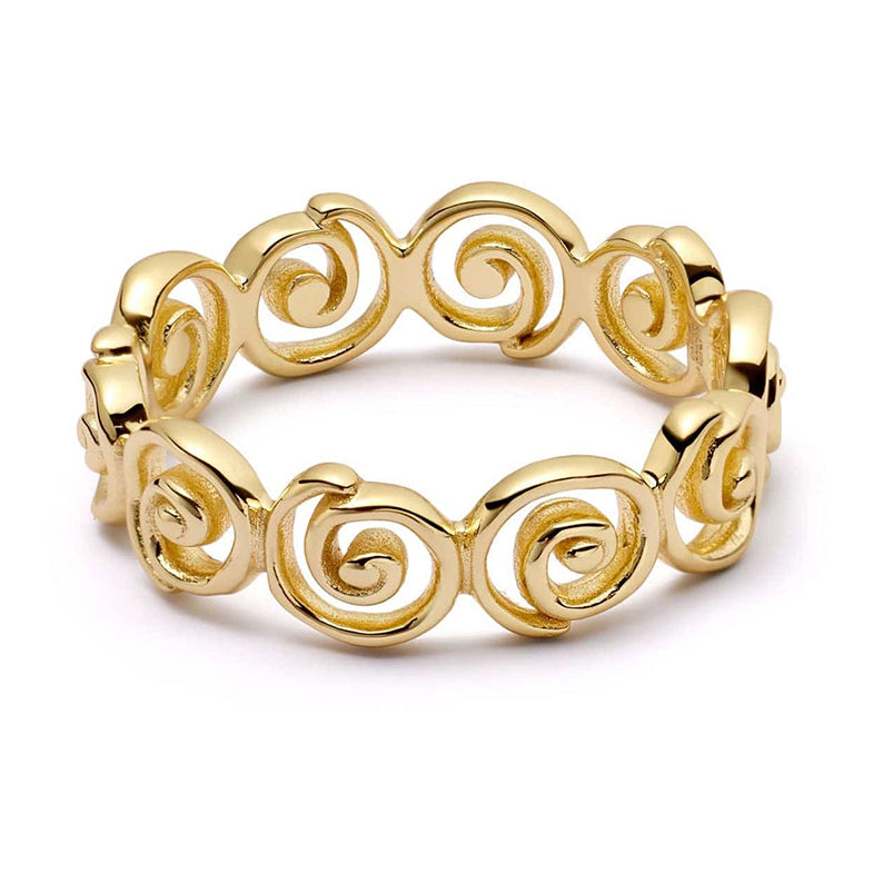 Spiral Band Rings