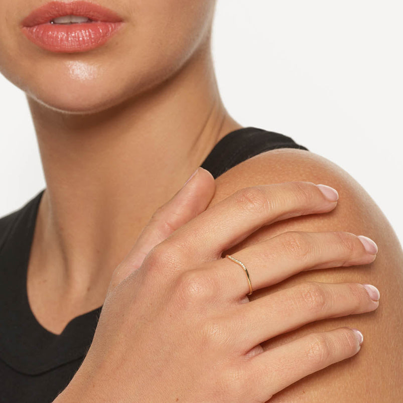 Water Wave Stacking Ring