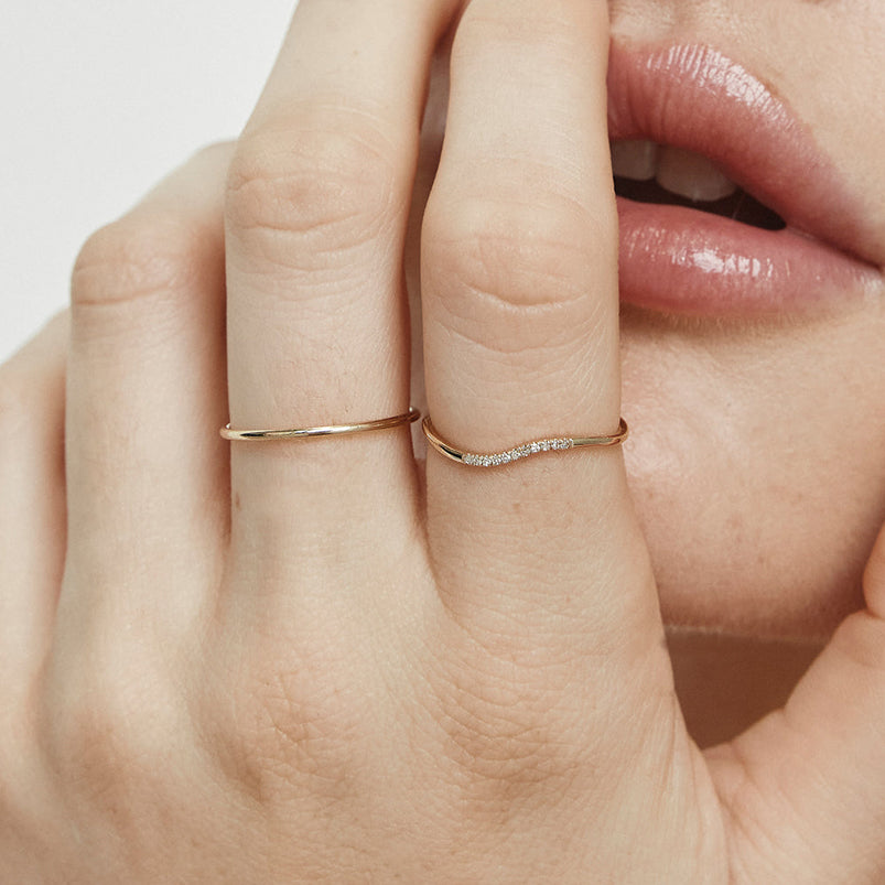 Water Wave Stacking Ring