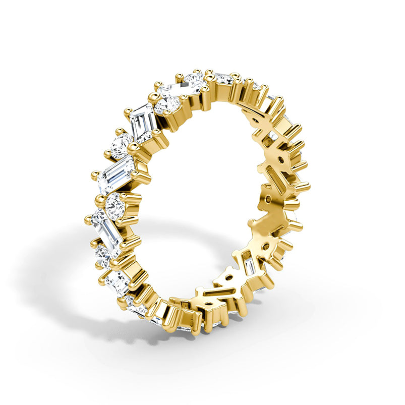 Baguette and Round Zircon Pave