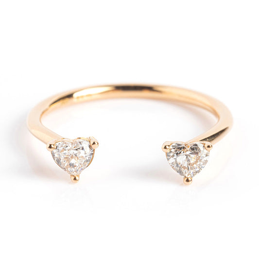 Diamond Hearts Moissanite