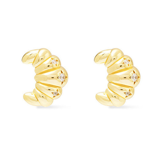 Croissant Gold Stud
