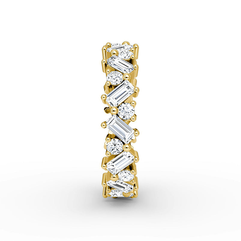 Baguette and Round Zircon Pave