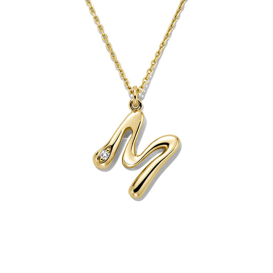 Dome Liquid Letter Pendant