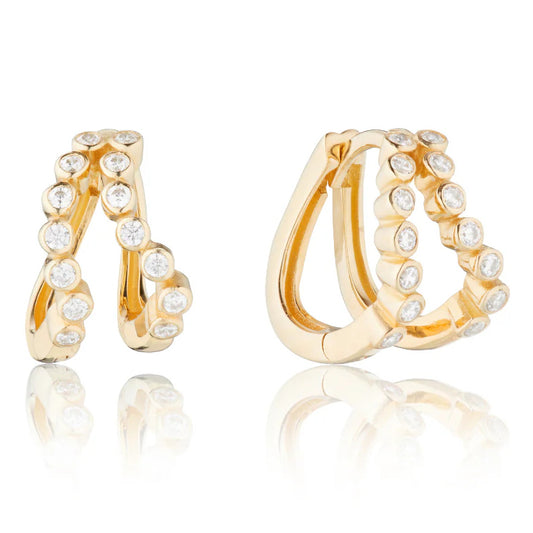 Wave Huggie Hoops Earrings
