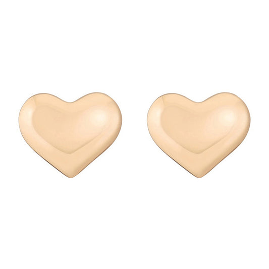 Pillow Heart Stud Earrings