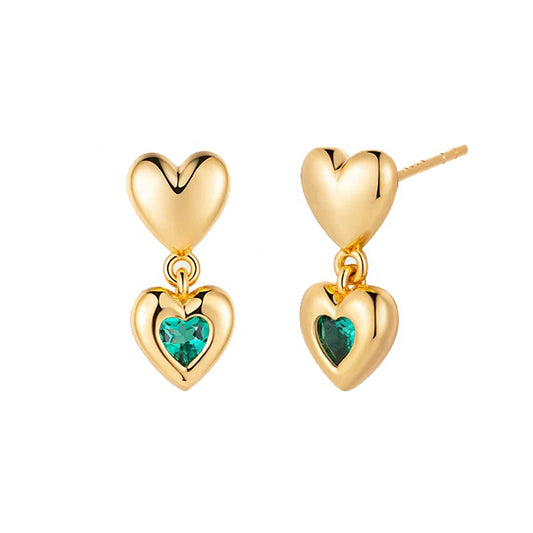 Emerald Double Heart