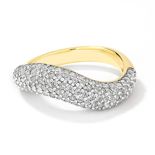Wave Dome Band Rings