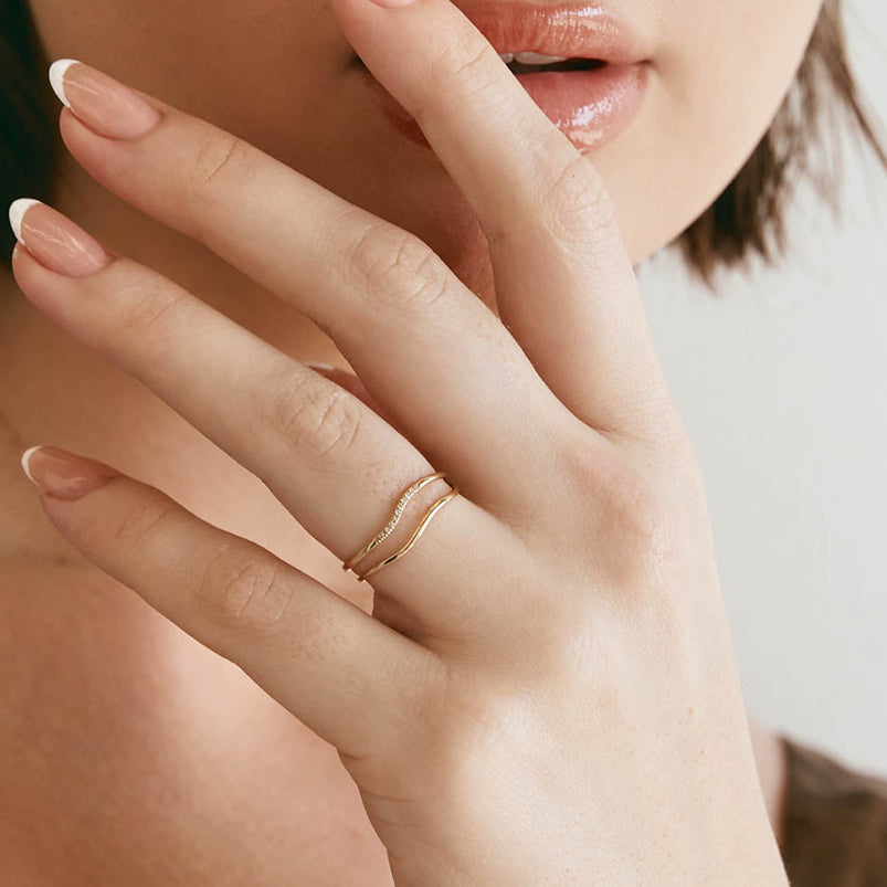 Water Wave Stacking Ring