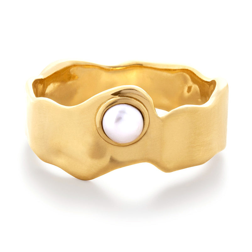 Button Pearl Stacking Band