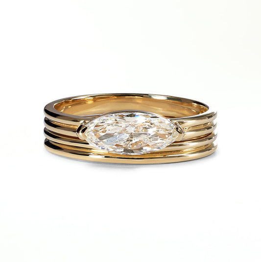 Stacked Stone Zircon Band Ring