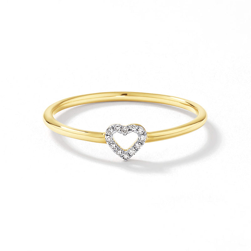 Pave Diamond Open Heart