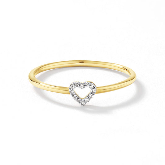 Pave Diamond Open Heart