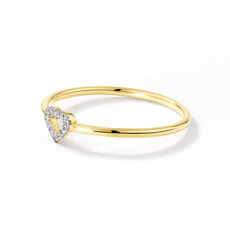 Pave Diamond Open Heart